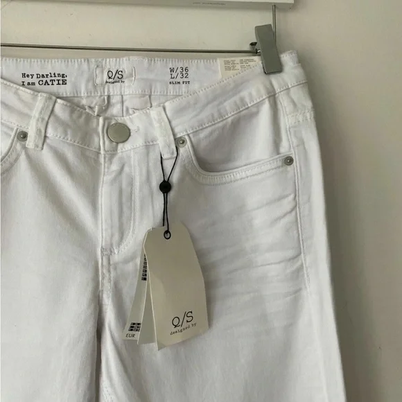 Q/S Designed by s.Oliver Catie Slim Fit White Jeans Size 10 L32 - Picture 3 of 7